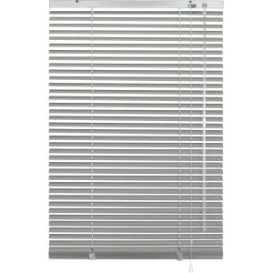 Gardinia Tenda veneziana in alluminio, 120x130 cm, argento. Protezione solare e privacy per finestre.