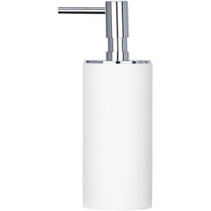 Wenko Dispenser sapone Ida, bianco, in poliresina con pompa cromata.