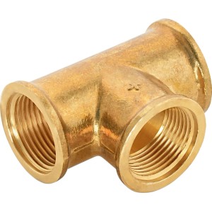 Té fileté en laiton 24,1 mm (Rp 3/4) pour installations.