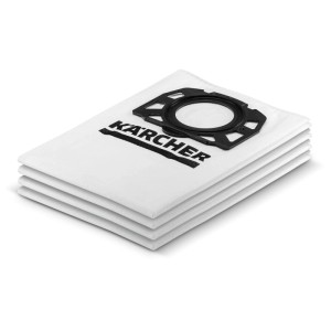 Lot de 4 sacs filtrants en non-tissé Kärcher pour aspirateurs WD 4 à WD 6.