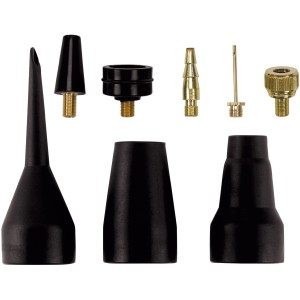 Kit d'adaptateurs de gonflage Einhell, 8 pièces, pour compresseurs, pour gonfler les pneus, les ballons et les matelas pneumatiques.