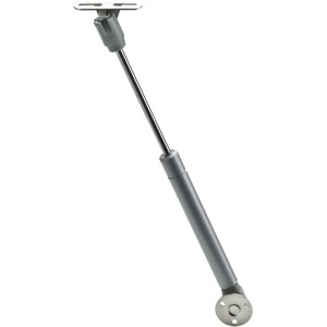 Supporto per anta Hettich Lift Basic con molla a gas, 272 mm, grigio-argento, per mobili. Ferramenta.