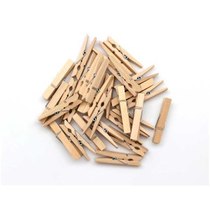 Pinces à linge en bois, 72 mm, 24 pièces, pour travaux manuels et projets DIY.