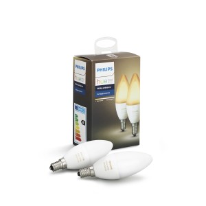 Philips Hue LED Lampe E14, 2er-Pack. Smarte Beleuchtung für Ihr Zuhause.