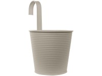 Videx Garden Metall-Hängetopf Mira Grau Ø 15 cm / Höhe 27 cm