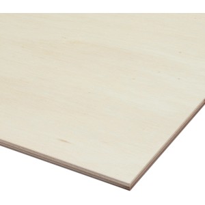 Helle Pappelsperrholzplatte, 120x60x0,8 cm, für Möbelbau und Bastelarbeiten.