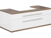 Fackelmann Waschbecken-Unterschrank Stanford Weiss-Eiche Natur