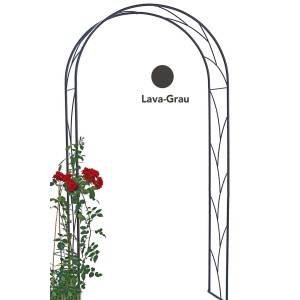 Rosenbogen Ranke in Lava-Grau, ideal für Gartenwege und blühende Durchgänge.