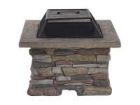 Beliani Feuerstelle Kelud Leichtbeton Hellgrau Beliani Feuerstelle Kelud Leichtbeton Hellgrau