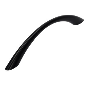 Maniglia per mobili Siro 1042, metallo, nero opaco, interasse 128 mm.
