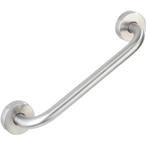 Barre d'appui pour baignoire Wenko Bosio, argent mat, en acier inoxydable pour la sécurité dans la salle de bain.