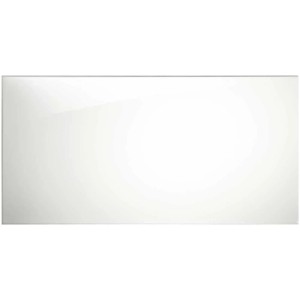 Carrelage mural blanc brillant rectifié, 30x60 cm, pour salles de bains modernes.