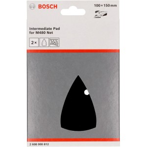 Protection pour plateau de ponçage Bosch, 100x150mm, 2 pièces. Accessoire pour ponceuses multifonctions.