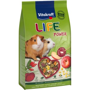 Vitakraft Life Power Meerschweinchenfutter 600g: Alleinfutter mit Apfel und Rote Bete für ein aktives Leben.