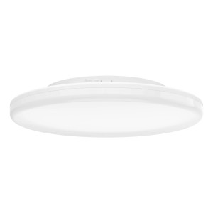Plafonnier LED Eglo Expert Castagneto blanc et rond, Ø 31 cm, adapté aux pièces humides.