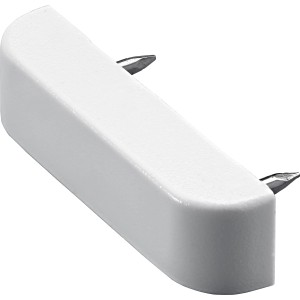 Support d'étagère Hettich, plastique blanc avec clous, pour accessoires de meubles.