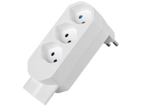 Steffen Mehrfachadapter Line drehbar 320° Weiss 4 x T13