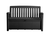 Keter Gartenbank-Box Patio Grau (HxBxT) 89 x 132,7 x 61,2 cm