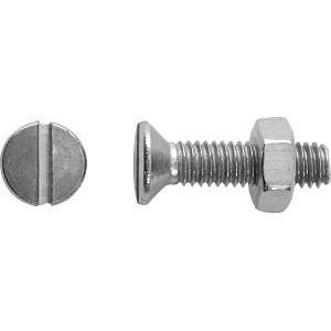 Vis filetée M4 x 20 mm fente inox 8 pcs