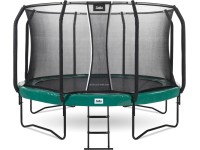 Salta Trampolino First Class Nero Verde Ø 427 cm con scala