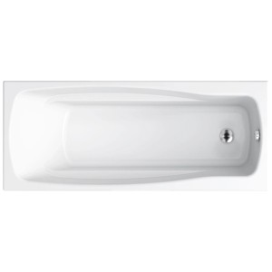 Vasca da bagno rettangolare Cersanit Lana in acrilico bianco, 170x70 cm, vista dall'alto.
