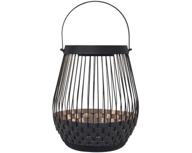 Lanterna solare a LED in rattan