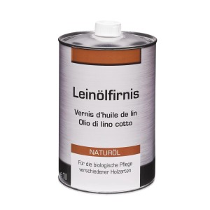 Dose Leinölfirnis, 1 Liter, für Holzschutz und -pflege.