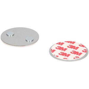 Fixation magnétique pour détecteur de fumée, Ø 5cm, avec ruban adhésif 3M pour une installation facile.