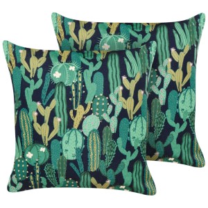 Beliani Cuscini decorativi da esterno Bussana Verde 45 x 45 cm / 2 pz