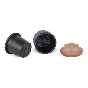 Mortaio a mano Petromax H-Mortar in ghisa (65 ml), smontato in tre parti.
