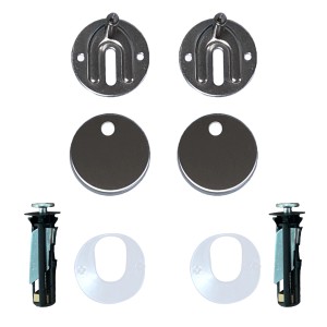 Cerniere di ricambio per sedile WC Domberg DB3001, acciaio inox, montaggio dall'alto.