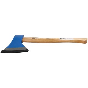 Hache de cuisine 1000g avec tête bleue et manche en hickory pour l'abattage.