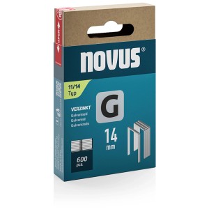 Novus Klammern G 11, Stahl, 14 mm, 600 Stk., Feindrahtklammern für Tacker.