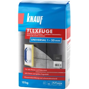 Knauf Flexfuge Universal Antracite, sacco da 10 kg. Malta per fughe per piastrelle e pietra naturale.