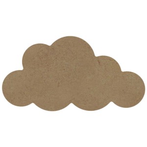 Gomille figura nuvola in MDF, 17x9cm, per bricolage e decorazioni.