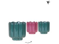 Portavaso in ceramica Retro assortito Ø 9 x 10 cm / 1 pz.