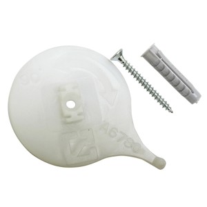 Supporto a soffitto Gardinia per binario per tende a 2 vie, bianco, confezione da 2, con vite e tassello.