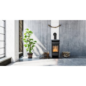 Poêle Fireplace Durago, 6 kW, stéatite, noir. Poêle à bois pour une chaleur agréable.