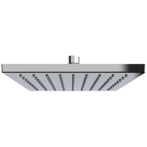 Soffione doccia quadrato Wenko Watersaving, cromato, 20x20 cm. Doccetta per bagno.
