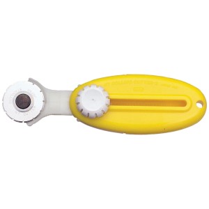 Cutter rotatif jaune NT Cutter SK-2P pour lignes perforées et coupes précises.