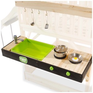 Exit Toys Cucina gioco Yummy 50 in legno con accessori come lavello, pentole e rubinetto.