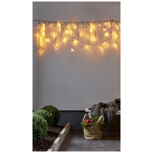 Tenda luminosa a LED Star Trading Icicle con 240 LED bianco caldo per illuminazione esterna suggestiva.