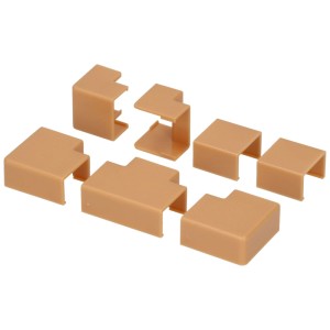 Jeu de 7 raccords pour goulotte de câbles 16x10 mm aspect chêne.