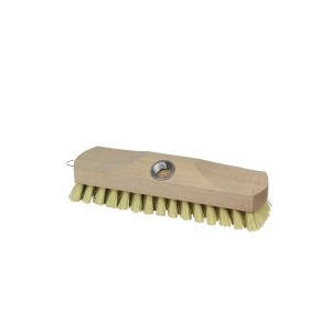 Brosse à récurer LUX 24 cm avec corps en bois et fibres synthétiques pour le nettoyage.