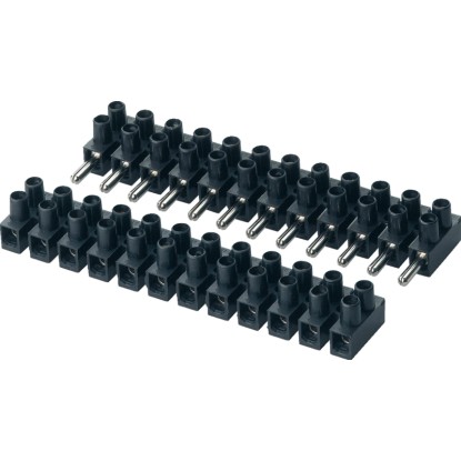 OBI Bornes enfichables 12 pôles Noir Ø 4 mm / 2 pièces