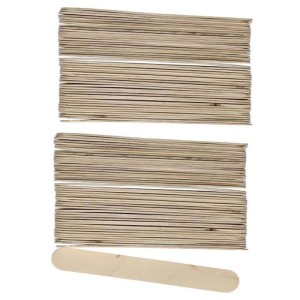 Glorex Bastoncini per lavoretti naturali, 100 pz, legno di betulla, forma di ghiacciolo per lavoretti.