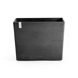 Ecopots Paris vaso per piante grigio scuro, 85x40x65 cm, con ruote. Ideale per giardino e terrazzo.