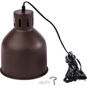 Paralume Venso E27 SAGA marrone ruggine per lampade da coltivazione con ventilazione e accessori.