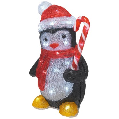 LED Dekofigur Pinguin 30 LEDs 19 cm