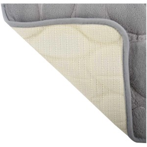 Tappeto bagno grigio MSV Microfibre Kiesel 40x60 cm con rivestimento antiscivolo.